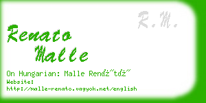 renato malle business card